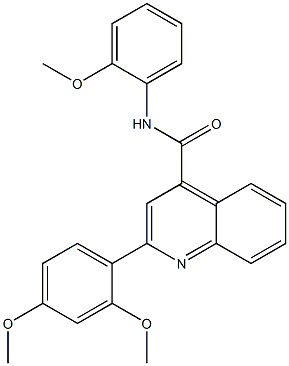 2-(2,4-dimethoxyphenyl)-N-(2-methoxyphenyl)quinoline-4-carboxamide 구조식 이미지