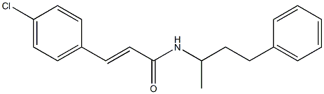 (E)-3-(4-chlorophenyl)-N-(4-phenylbutan-2-yl)prop-2-enamide 구조식 이미지