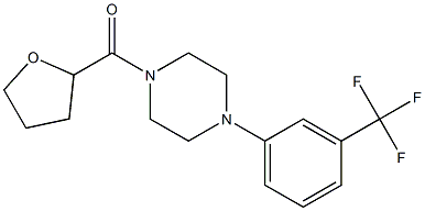 oxolan-2-yl-[4-[3-(trifluoromethyl)phenyl]piperazin-1-yl]methanone 구조식 이미지