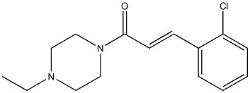 (E)-3-(2-chlorophenyl)-1-(4-ethylpiperazin-1-yl)prop-2-en-1-one 구조식 이미지