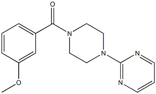 (3-methoxyphenyl)-(4-pyrimidin-2-ylpiperazin-1-yl)methanone 구조식 이미지