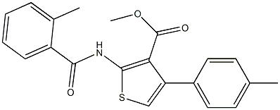 methyl 2-[(2-methylbenzoyl)amino]-4-(4-methylphenyl)thiophene-3-carboxylate Structure