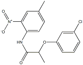 2-(3-chlorophenoxy)-N-(4-methyl-2-nitrophenyl)propanamide 구조식 이미지