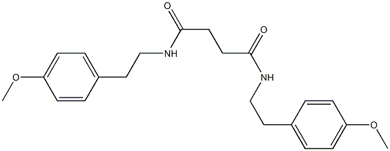 N,N'-bis[2-(4-methoxyphenyl)ethyl]butanediamide 구조식 이미지