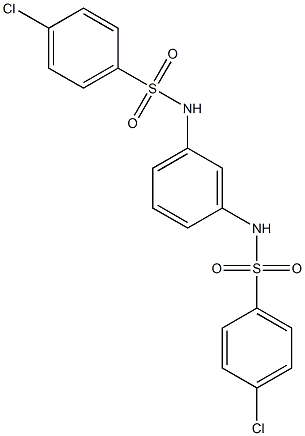 4-chloro-N-[3-[(4-chlorophenyl)sulfonylamino]phenyl]benzenesulfonamide Structure