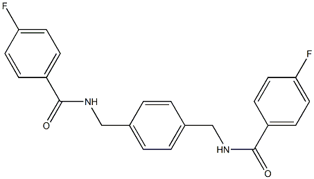 4-fluoro-N-[[4-[[(4-fluorobenzoyl)amino]methyl]phenyl]methyl]benzamide 구조식 이미지