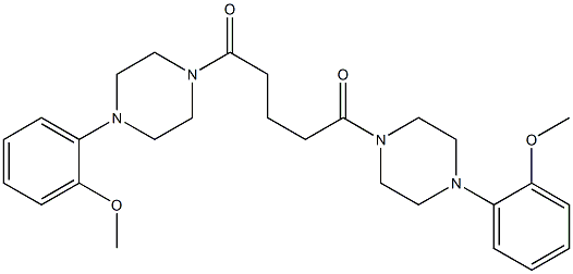 1,5-bis[4-(2-methoxyphenyl)piperazin-1-yl]pentane-1,5-dione 구조식 이미지