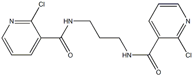 2-chloro-N-[3-[(2-chloropyridine-3-carbonyl)amino]propyl]pyridine-3-carboxamide Structure