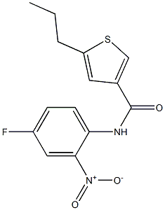 N-(4-fluoro-2-nitrophenyl)-5-propylthiophene-3-carboxamide Structure