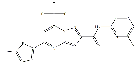 5-(5-chlorothiophen-2-yl)-N-(6-methylpyridin-2-yl)-7-(trifluoromethyl)pyrazolo[1,5-a]pyrimidine-2-carboxamide Structure