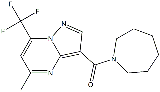 azepan-1-yl-[5-methyl-7-(trifluoromethyl)pyrazolo[1,5-a]pyrimidin-3-yl]methanone Structure