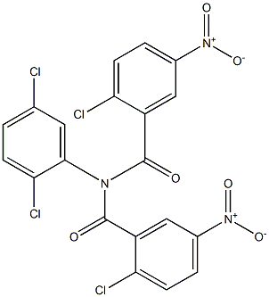 2-chloro-N-(2-chloro-5-nitrobenzoyl)-N-(2,5-dichlorophenyl)-5-nitrobenzamide 구조식 이미지