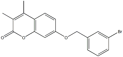 7-[(3-bromophenyl)methoxy]-3,4-dimethylchromen-2-one 구조식 이미지