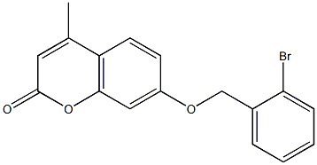 7-[(2-bromophenyl)methoxy]-4-methylchromen-2-one 구조식 이미지