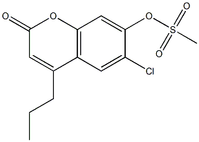 (6-chloro-2-oxo-4-propylchromen-7-yl) methanesulfonate 구조식 이미지