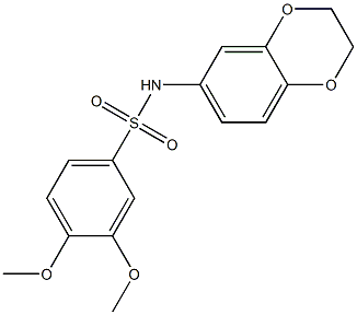 N-(2,3-dihydro-1,4-benzodioxin-6-yl)-3,4-dimethoxybenzenesulfonamide Structure