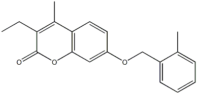 3-ethyl-4-methyl-7-[(2-methylphenyl)methoxy]chromen-2-one 구조식 이미지