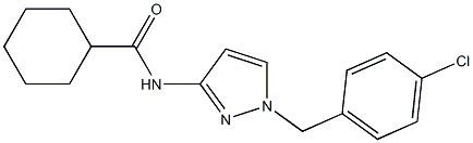 N-[1-[(4-chlorophenyl)methyl]pyrazol-3-yl]cyclohexanecarboxamide Structure