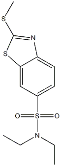 N,N-diethyl-2-methylsulfanyl-1,3-benzothiazole-6-sulfonamide 구조식 이미지