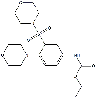 ethyl N-(4-morpholin-4-yl-3-morpholin-4-ylsulfonylphenyl)carbamate 구조식 이미지