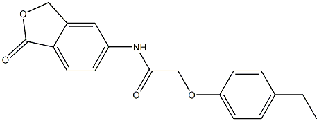2-(4-ethylphenoxy)-N-(1-oxo-3H-2-benzofuran-5-yl)acetamide 구조식 이미지