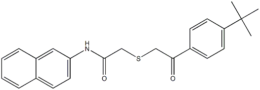 2-[2-(4-tert-butylphenyl)-2-oxoethyl]sulfanyl-N-naphthalen-2-ylacetamide 구조식 이미지