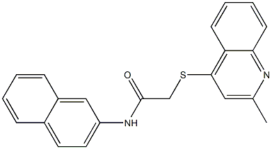 2-(2-methylquinolin-4-yl)sulfanyl-N-naphthalen-2-ylacetamide 구조식 이미지