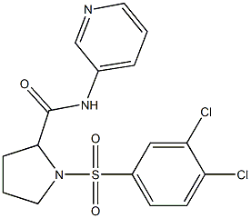 1-(3,4-dichlorophenyl)sulfonyl-N-pyridin-3-ylpyrrolidine-2-carboxamide 구조식 이미지