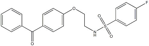 N-[2-(4-benzoylphenoxy)ethyl]-4-fluorobenzenesulfonamide 구조식 이미지