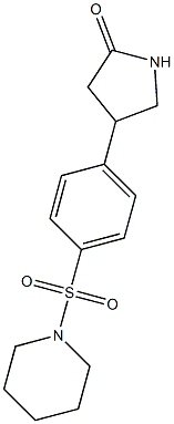 4-(4-piperidin-1-ylsulfonylphenyl)pyrrolidin-2-one Structure