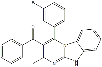 [4-(3-fluorophenyl)-2-methyl-2,10-dihydropyrimido[1,2-a]benzimidazol-3-yl]-phenylmethanone Structure
