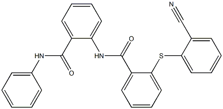 2-[[2-(2-cyanophenyl)sulfanylbenzoyl]amino]-N-phenylbenzamide 구조식 이미지