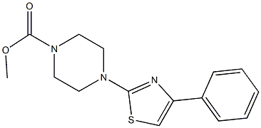 methyl 4-(4-phenyl-1,3-thiazol-2-yl)piperazine-1-carboxylate 구조식 이미지