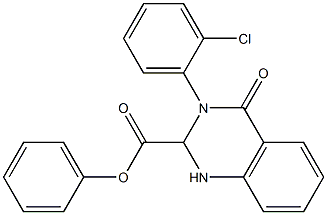 3-(2-chlorophenyl)-4-oxo-2-phenyl-1H-quinazoline-2-carboxylic acid 구조식 이미지