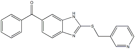 phenyl-[2-(pyridin-3-ylmethylsulfanyl)-3H-benzimidazol-5-yl]methanone 구조식 이미지