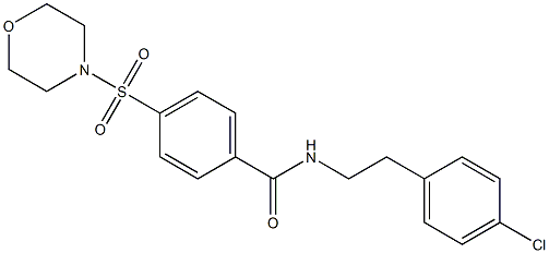 N-[2-(4-chlorophenyl)ethyl]-4-morpholin-4-ylsulfonylbenzamide 구조식 이미지