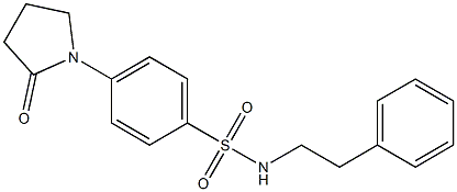 4-(2-oxopyrrolidin-1-yl)-N-(2-phenylethyl)benzenesulfonamide 구조식 이미지