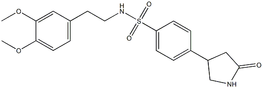 N-[2-(3,4-dimethoxyphenyl)ethyl]-4-(5-oxopyrrolidin-3-yl)benzenesulfonamide Structure