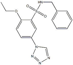 N-benzyl-2-ethoxy-5-(tetrazol-1-yl)benzenesulfonamide Structure