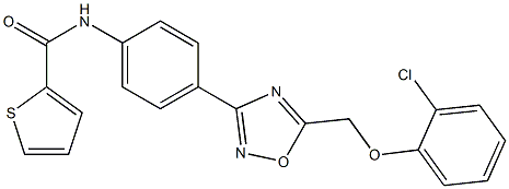 N-[4-[5-[(2-chlorophenoxy)methyl]-1,2,4-oxadiazol-3-yl]phenyl]thiophene-2-carboxamide Structure