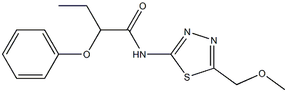 N-[5-(methoxymethyl)-1,3,4-thiadiazol-2-yl]-2-phenoxybutanamide 구조식 이미지