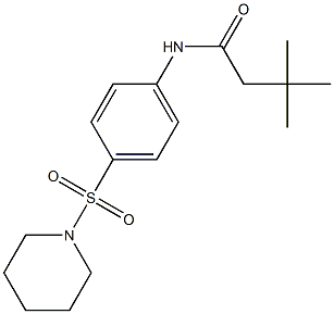 3,3-dimethyl-N-(4-piperidin-1-ylsulfonylphenyl)butanamide Structure