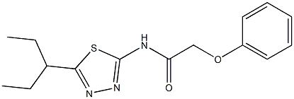 N-(5-pentan-3-yl-1,3,4-thiadiazol-2-yl)-2-phenoxyacetamide 구조식 이미지