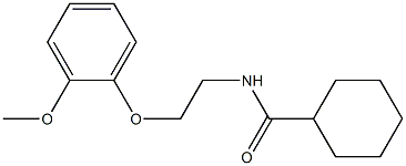 N-[2-(2-methoxyphenoxy)ethyl]cyclohexanecarboxamide 구조식 이미지