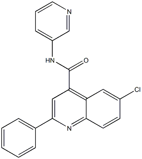 6-chloro-2-phenyl-N-pyridin-3-ylquinoline-4-carboxamide 구조식 이미지