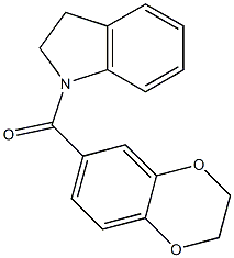 2,3-dihydro-1,4-benzodioxin-6-yl(2,3-dihydroindol-1-yl)methanone 구조식 이미지