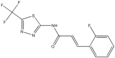 (E)-3-(2-fluorophenyl)-N-[5-(trifluoromethyl)-1,3,4-thiadiazol-2-yl]prop-2-enamide Structure