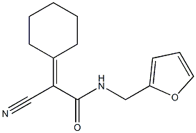 2-cyano-2-cyclohexylidene-N-(furan-2-ylmethyl)acetamide Structure