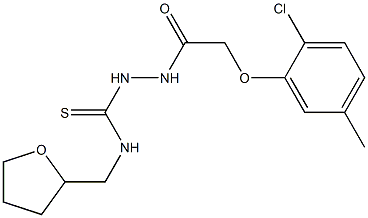 1-[[2-(2-chloro-5-methylphenoxy)acetyl]amino]-3-(oxolan-2-ylmethyl)thiourea 구조식 이미지