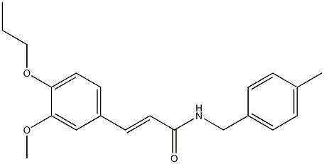 (E)-3-(3-methoxy-4-propoxyphenyl)-N-[(4-methylphenyl)methyl]prop-2-enamide Structure